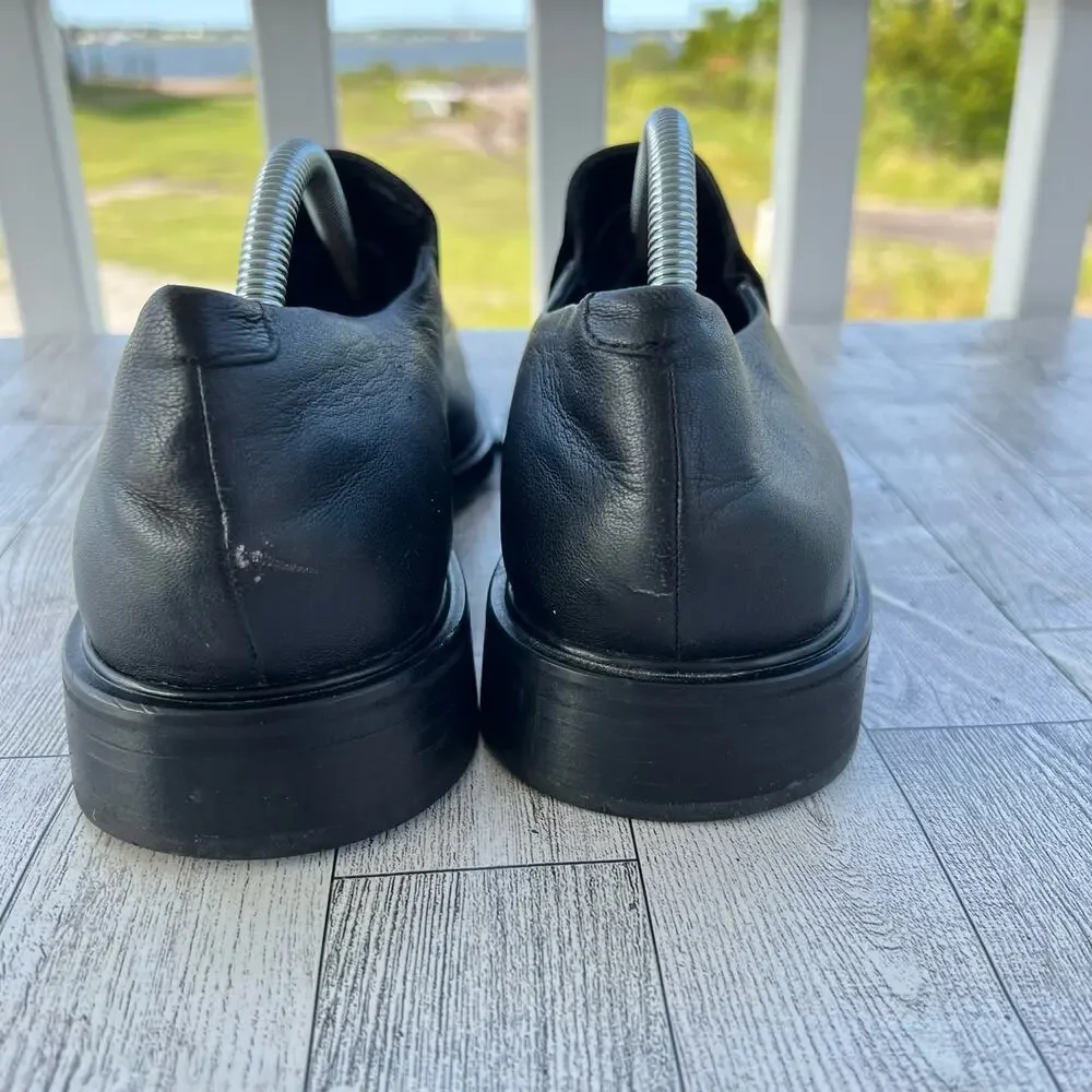 Cole Haan Black Leather Square Toe Loafer Slip On Men’s Size 11.5M C09422 FL11
